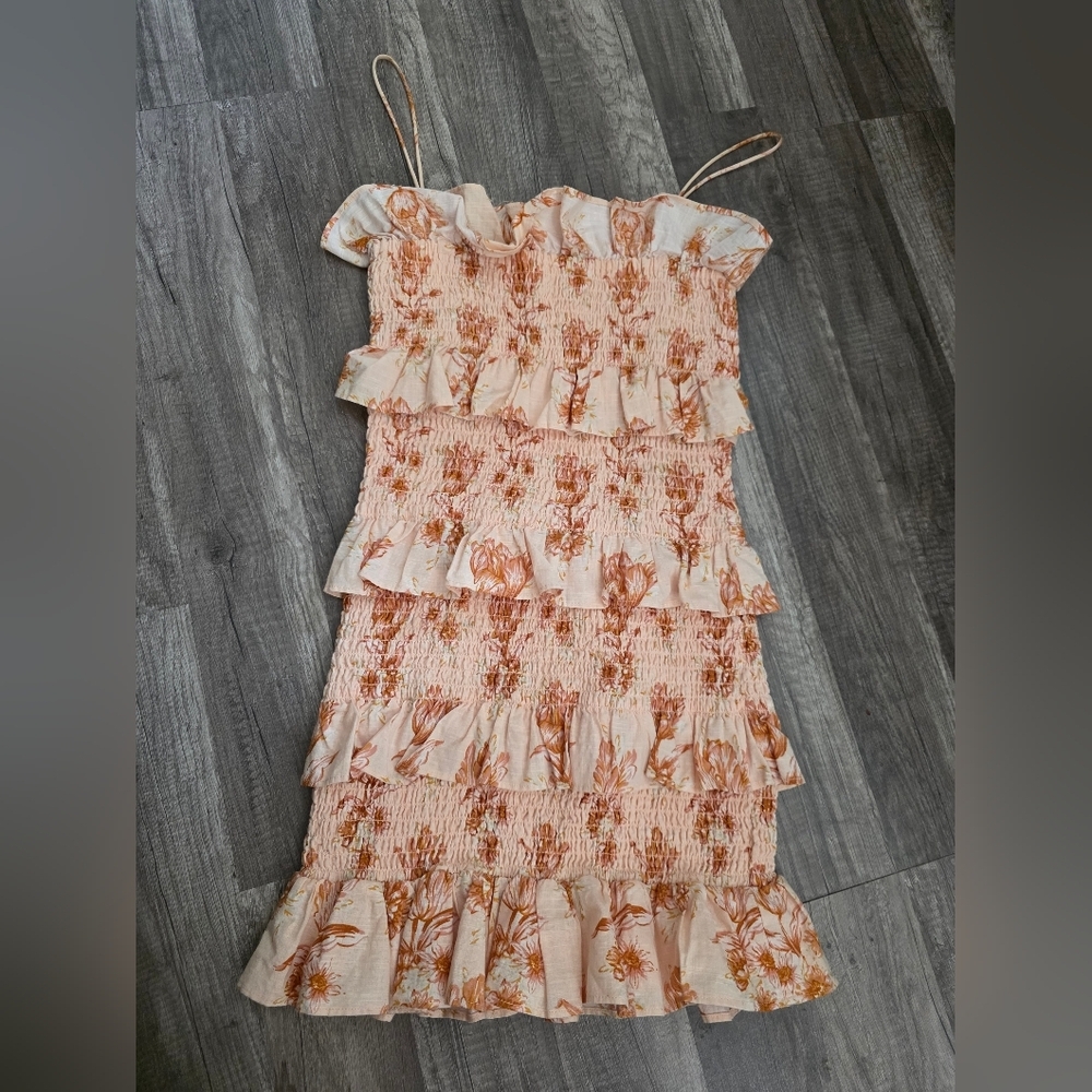 SABO SKIRT Dion MINI Dress Ruffle Cottagecore Floral Selkie L AUSTRALIA Floral - Picture 9 of 10